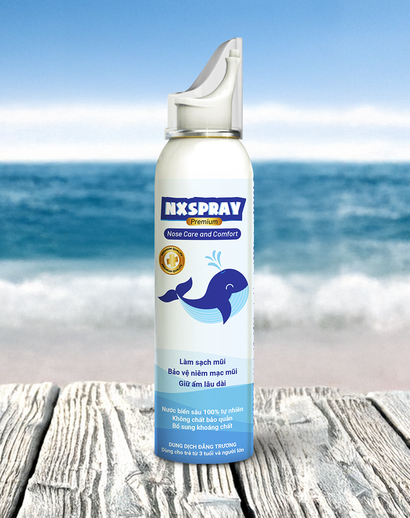 Child using nasal spray